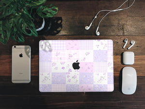 Lavender Patchwork MacBook Skin, 3M Vinyl Wrap