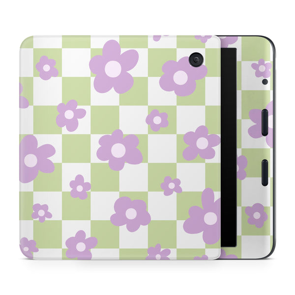 Lavender Daisy Checker Kobo Skin Decals - ZoomHitskins
