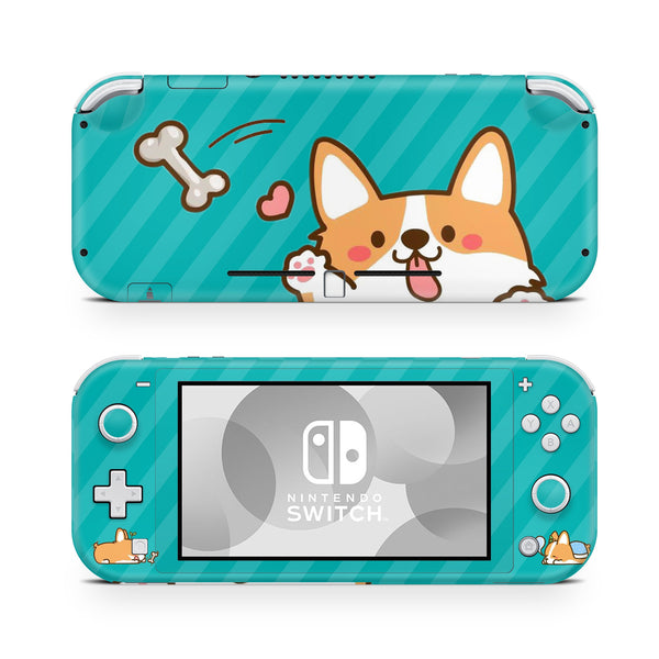 Nintendo Switch Lite Skin Decal For Console Corgi Cartoon