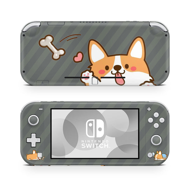 Nintendo Switch Lite Skin Decal For Console Corgi Cartoon