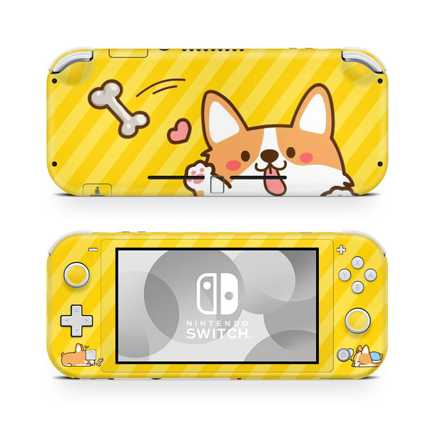 Nintendo Switch Lite Skin Decal For Console Corgi Cartoon