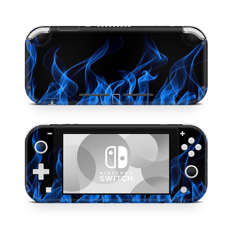 Nintendo Switch Lite Skin Decal For Console Fire Flames Navy Inforno