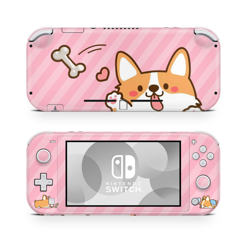Nintendo Switch Lite Skin Decal For Console Corgi Cartoon