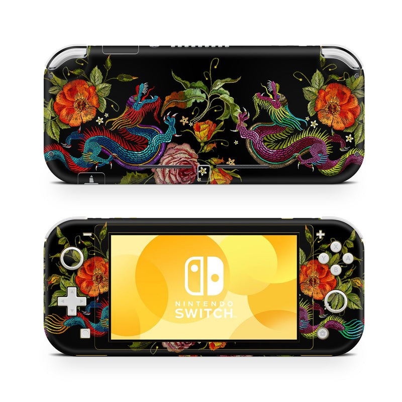 Nintendo Switch Lite Skin Decal For Console Dragon Oriental