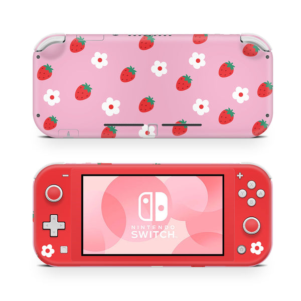 Nintendo Switch Lite Skin Decal For Game Console Sweet Strawberries