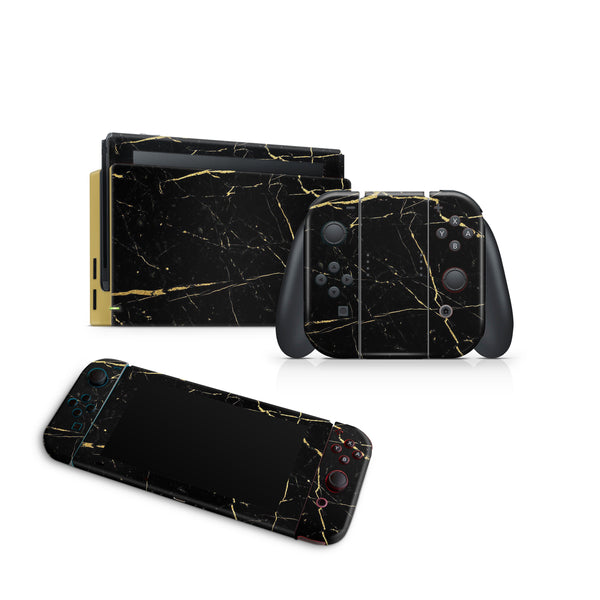 Nintendo Switch Skin Decal For Console Joy-Con And Dock Gold Quartz