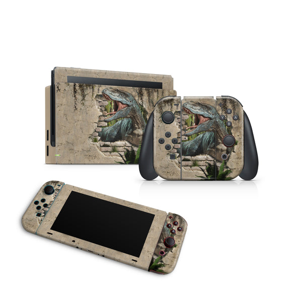 Nintendo Switch Skin Decal For Console Joy-Con And Dock Dinosaur World