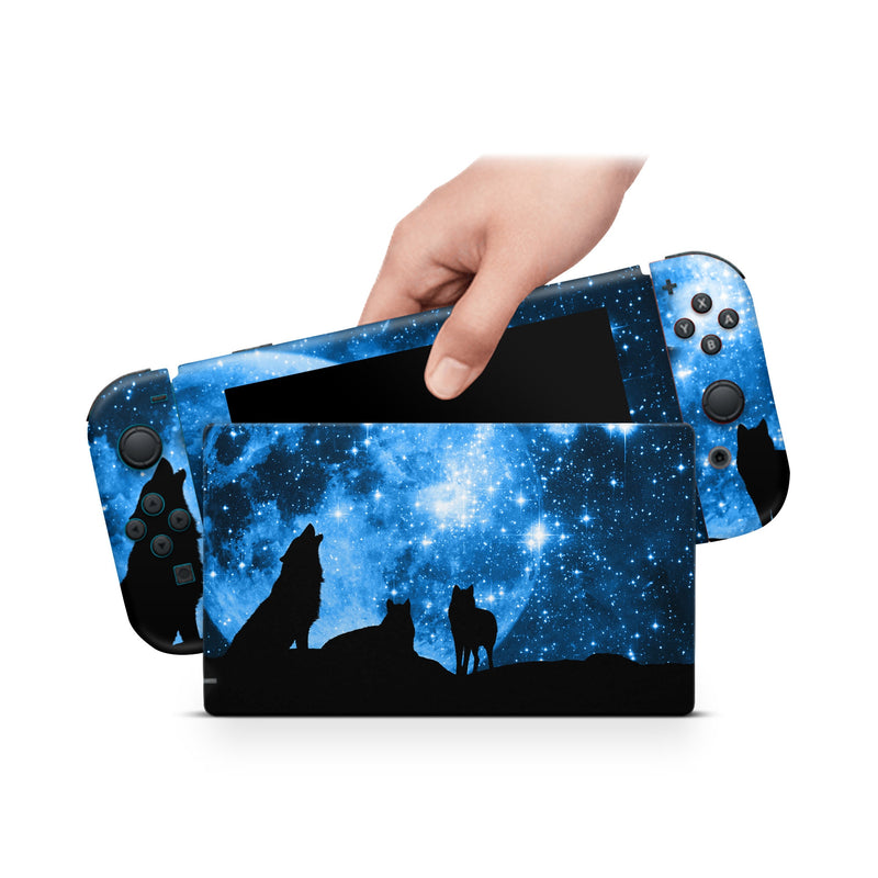 Nintendo Switch Skin Decal For Console Joy-Con And Dock Brute Wolves