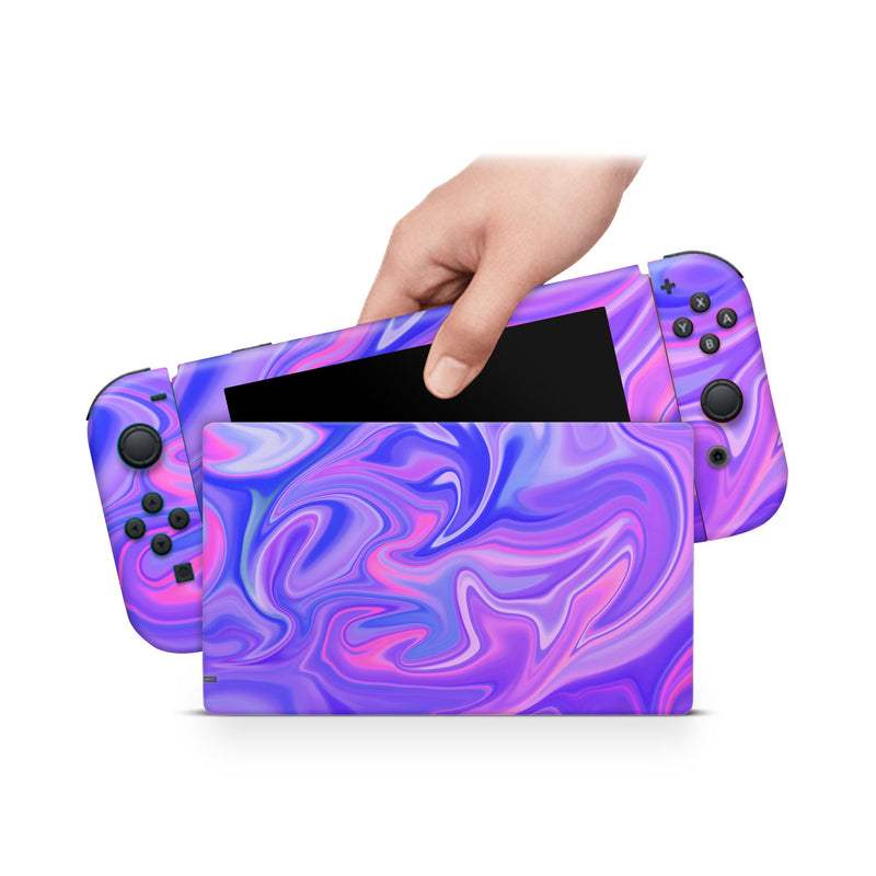 Nintendo Switch Skin Decal For Console Joy-Con And Dock Waving Ripple