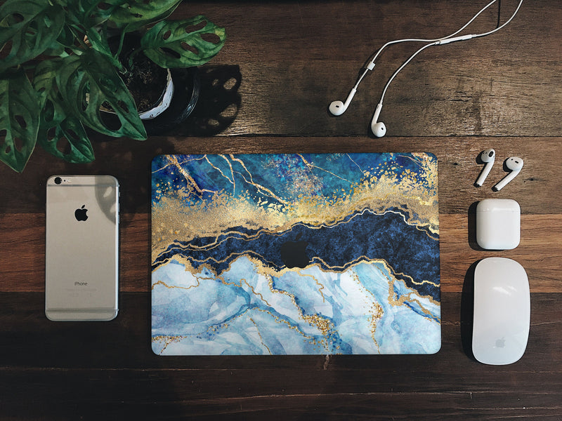 Stone Blue MacBook Skin MacBook Pro Skin MacBook Air Pro 13 15 inch Touch Bar Skin Laptop Decal Vinyl Sticker