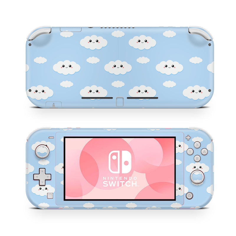 Kawaii Face Cloud Nintendo Switch Lite Skin Decal For Console