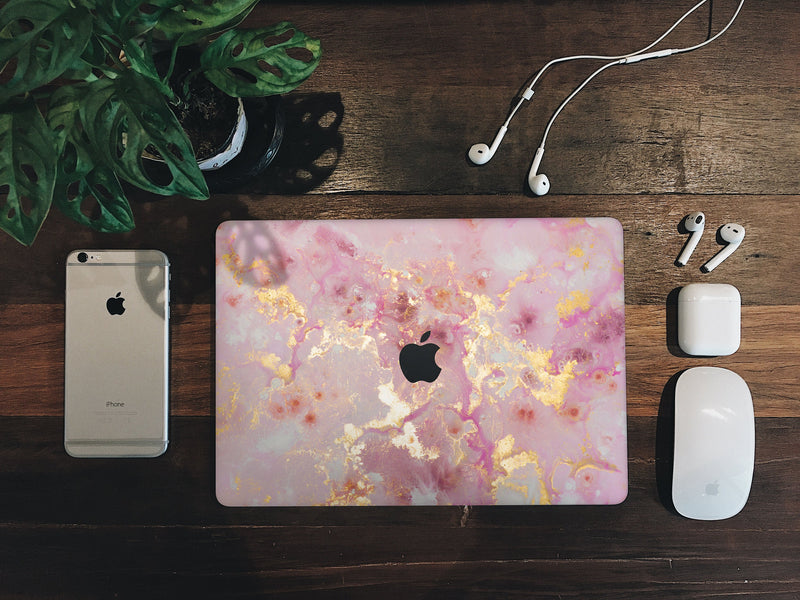 Pink Gold MacBook Skin MacBook Pro Skin MacBook Air Pro 13 15 inch Touch Bar Skin Laptop Decal Vinyl Sticker