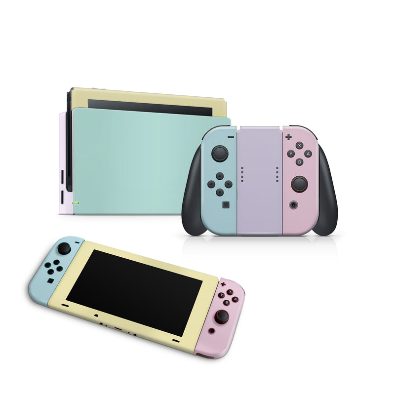 Nintendo Switch Skin Decal For Console Joy-Con And Dock Sun Colored 80s