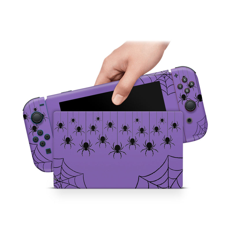 Nintendo Switch Skin Decal For Console Joy-Con And Dock Spider Web