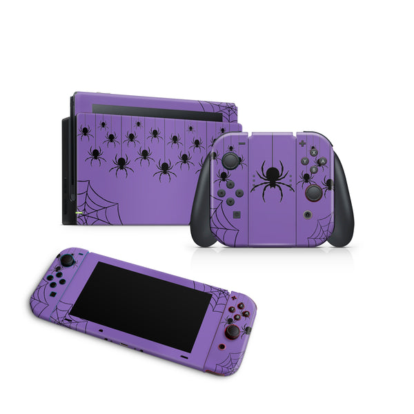 Nintendo Switch Skin Decal For Console Joy-Con And Dock Spider Web