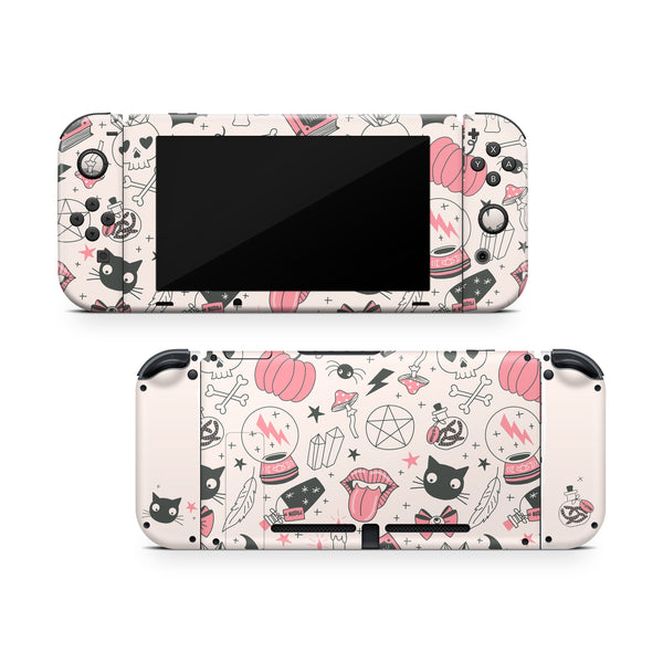 Magical Pinky Nintendo Switch Skin Decal For Console Joy-Con And Dock
