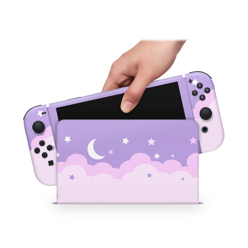 Oled Nintendo Switch Skin Decals Cloud Pastel Full Wrap Vinyl