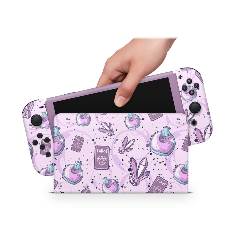 Oled Nintendo Switch Skin Decals Magic Crystal Wrap Vinyl