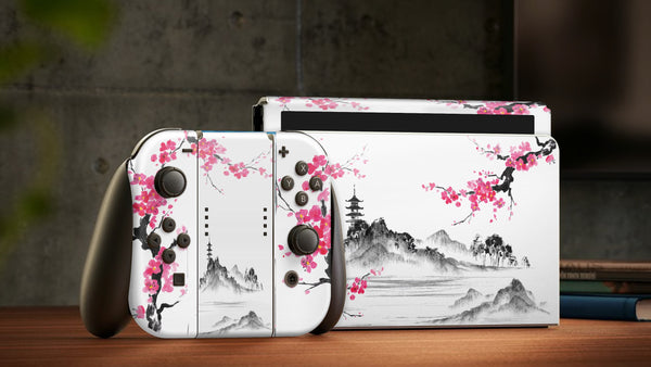 Oled Nintendo Switch Skin Decals Temple Nippon Wrap Vinyl
