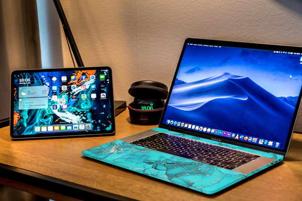 Aqua MacBook Skin MacBook Pro Skin MacBook Air Pro 13 15 inch Touch Bar Skin Laptop Decal Vinyl Sticker