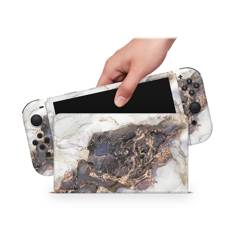 Oled Nintendo Switch Skin Decals Charbon Wrap Vinyl
