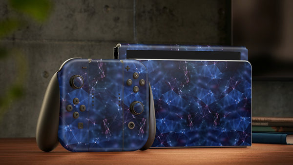 Oled Nintendo Switch Skin Decals Luminous Glass  Wrap Vinyl