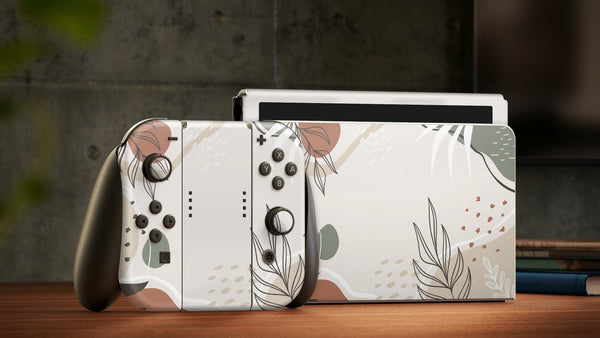 Oled Nintendo Switch Skin Decals Naturel Wrap Vinyl