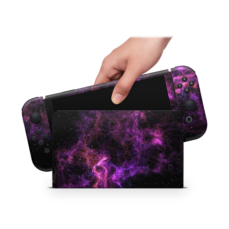 Oled Nintendo Switch Skin DecalsPlum Astral Wrap Vinyl