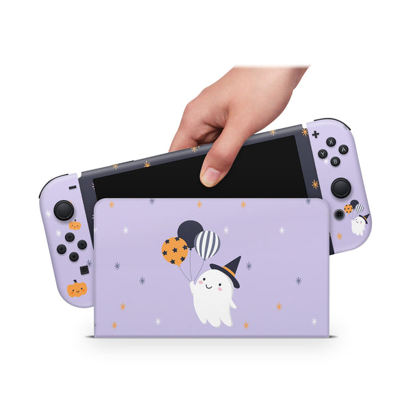 Oled Nintendo Switch Skin Decals Ghost Wrap Vinyl