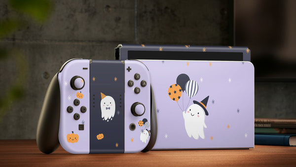 Oled Nintendo Switch Skin Decals Ghostly Full Wrap Vinyl