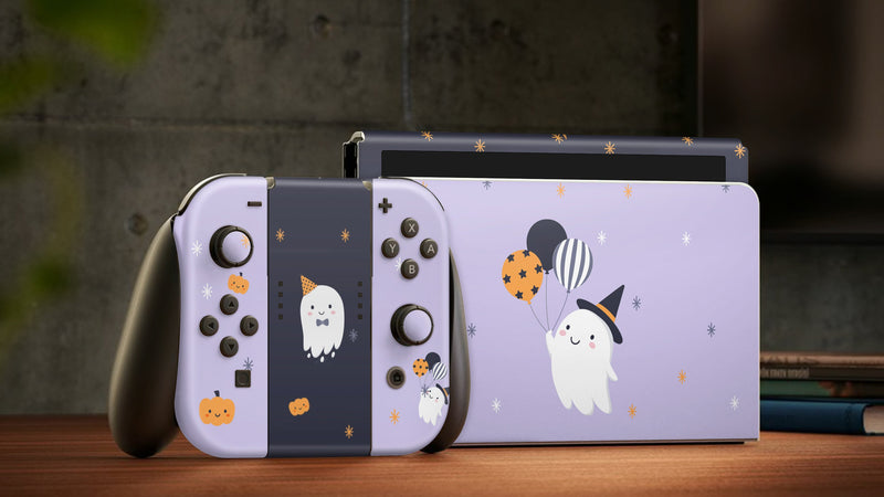 Oled Nintendo Switch Skin Decals Ghost Wrap Vinyl