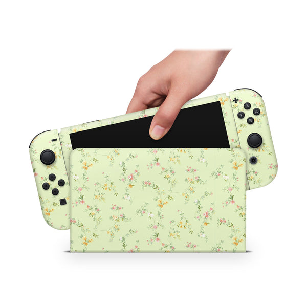 Oled Nintendo Switch Skin Decals Fine Plants Wrap Vinyl