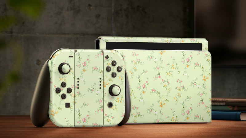Oled Nintendo Switch Skin Decals Fine Plants Wrap Vinyl