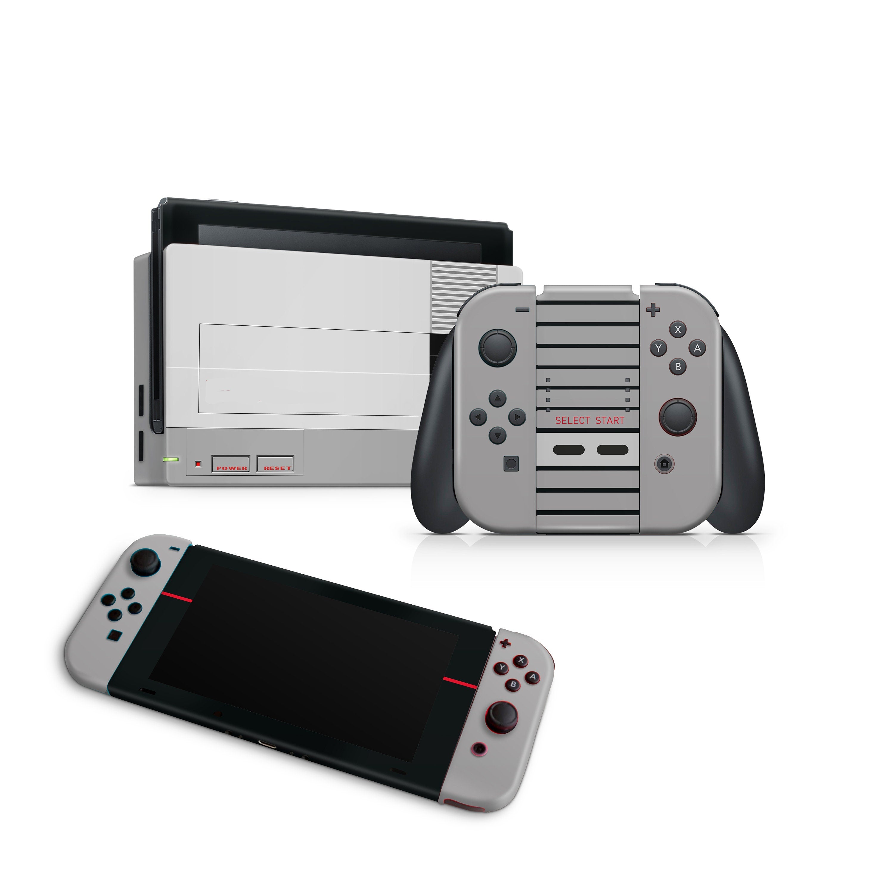 Nintendo Switch Skin Decal For Console Joy-Con And Dock NES Old