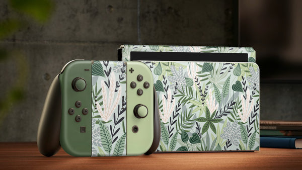 Oled Nintendo Switch Skin Decals Botany Full Wrap Vinyl
