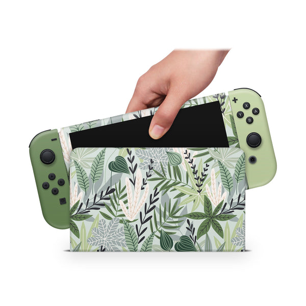 Oled Nintendo Switch Skin Decals Botany Wrap Vinyl