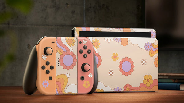Oled Nintendo Switch Skin Decals Hippie Full Wrap Vinyl