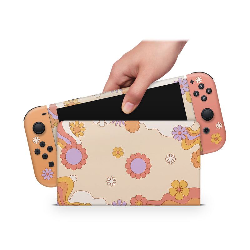 Oled Nintendo Switch Skin Decals Hippie Full Wrap Vinyl