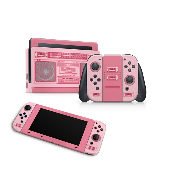 Nintendo Switch Skin Decal For Console Joy-Con And Dock Radio Retro 80