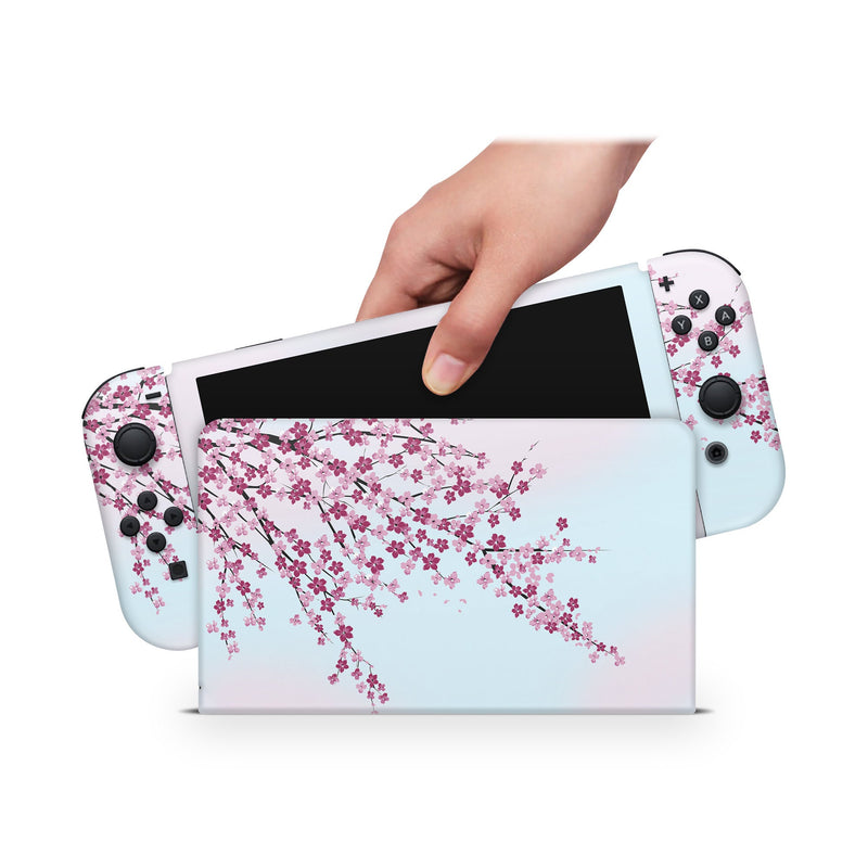 Oled Nintendo Switch Skin Decals Flowering Full Wrap Vinyl
