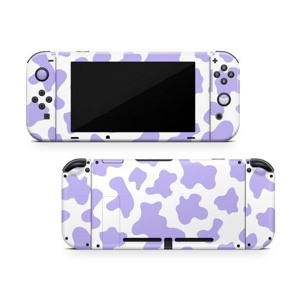 Nintendo Switch Skin Decal For Console Joy-Con And Dock Cow Lavender