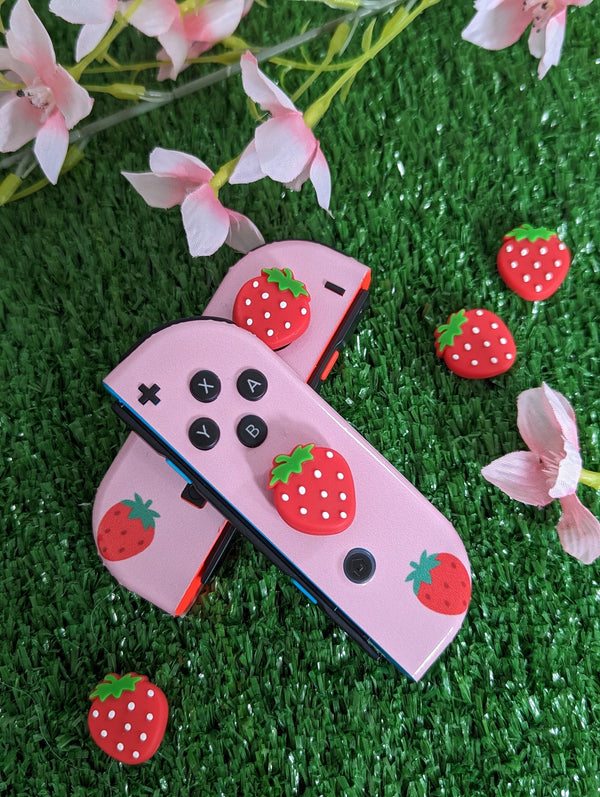 Nintendo Switch Skin Decal For Console Joy-Con And Dock Strawberries