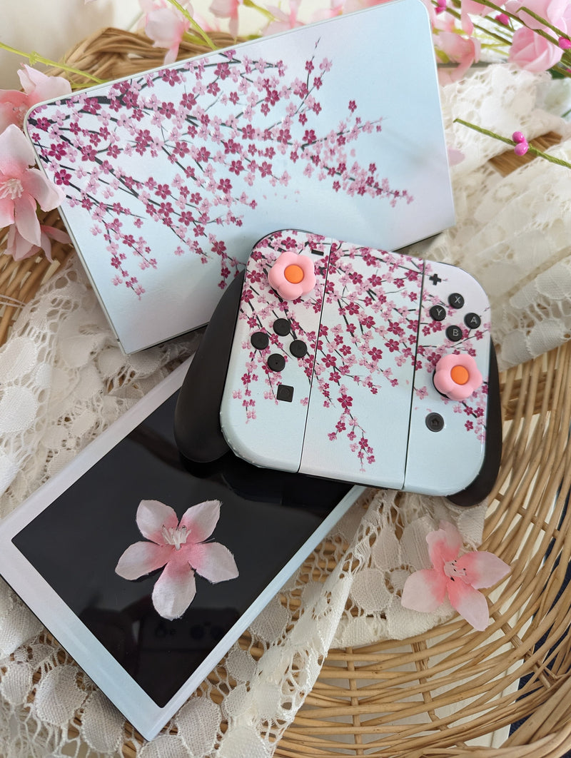 Oled Nintendo Switch Skin Decals Flowering Wrap Vinyl