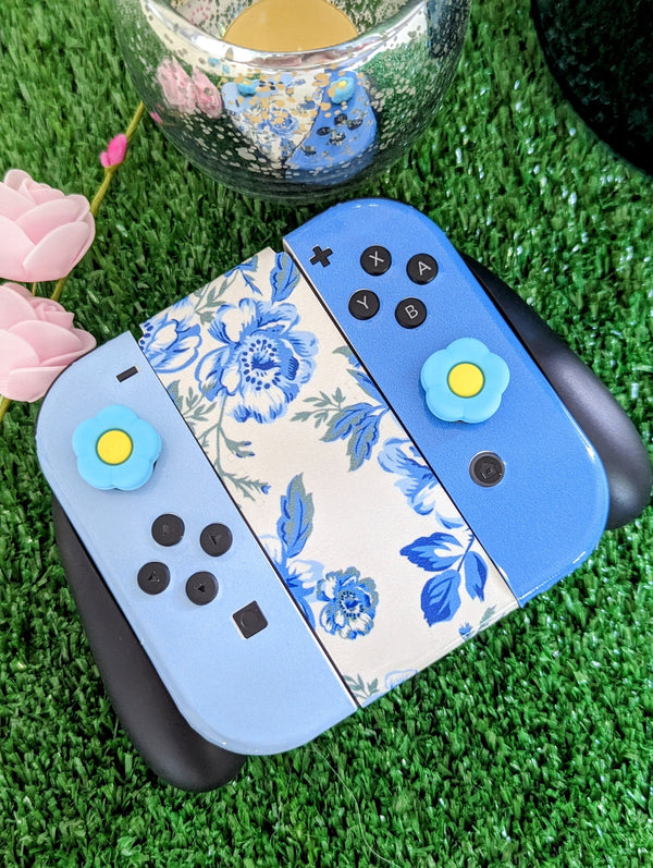 Oled Nintendo Switch Skin Decals Sentimental Baby Blue Wrap Vinyl
