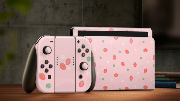Oled Nintendo Switch Skin Decals Perfect Berry Full Wrap Vinyl