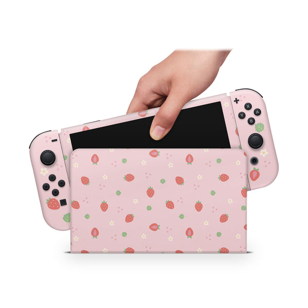 Oled Nintendo Switch Skin Decals Perfect Berry Wrap Vinyl