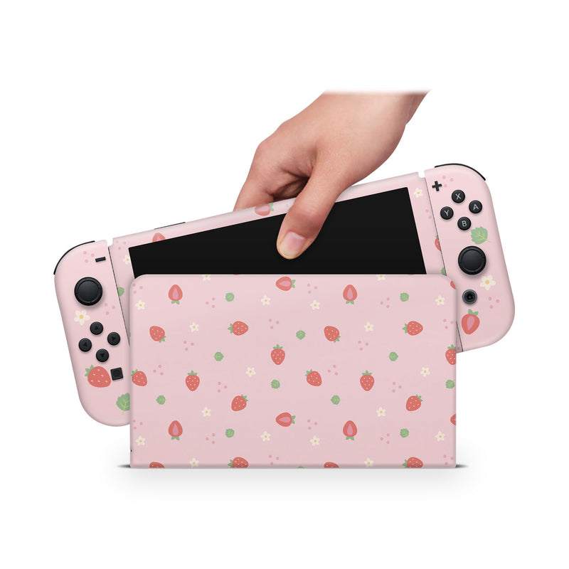 Oled Nintendo Switch Skin Decals Perfect Berry Full Wrap Vinyl