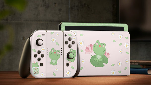 Oled Nintendo Switch Skin Decals Frog Wrap Vinyl