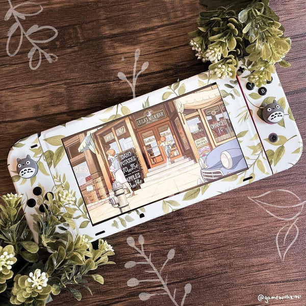 Nintendo Switch Skin Decal For Console Joy-Con And Dock Greenery