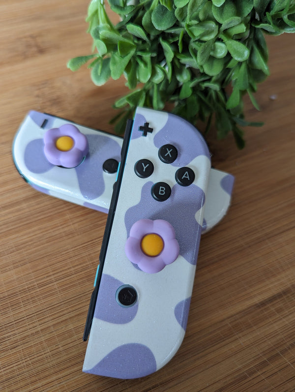 Nintendo Switch Skin Decal For Console Joy-Con And Dock Cow Lavender